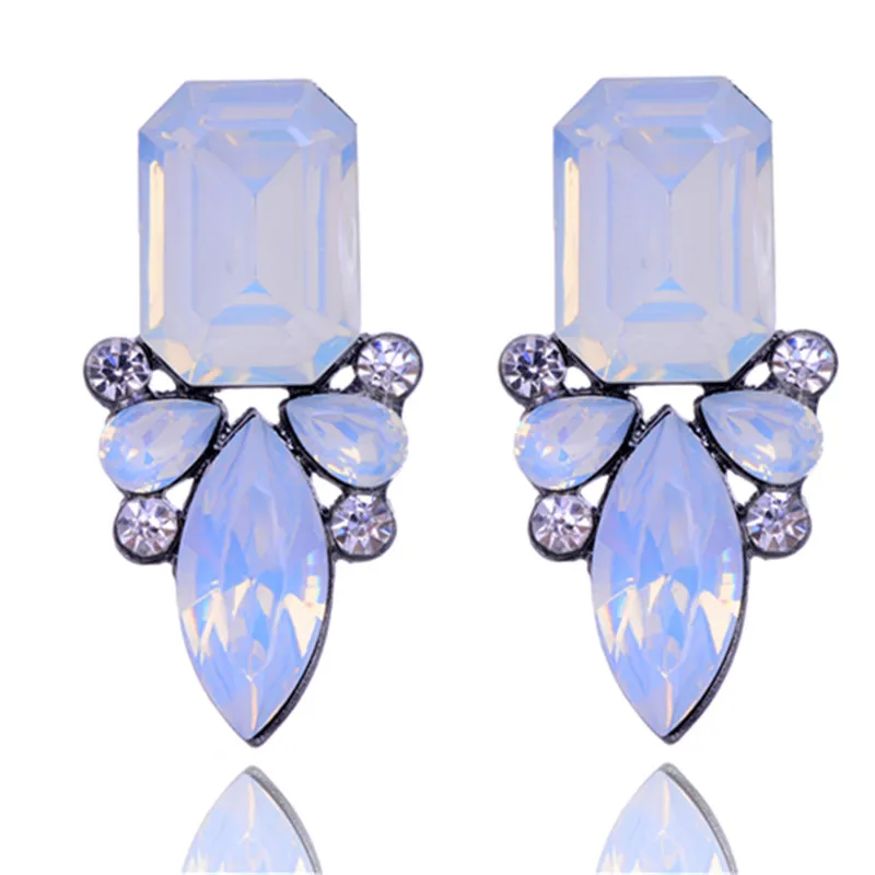 High Quality Fashion Classic Shiny Crystal Christmas Party 8 Colors Stud Earrings For Women And Girls Gift 2019 New