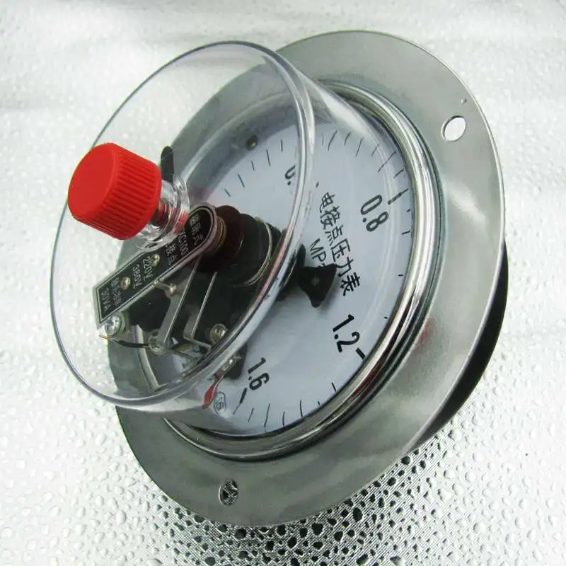 Various specifications 30VA Radial Magnetic help Electrical contact Pressure gauge -0.1-100Mpa