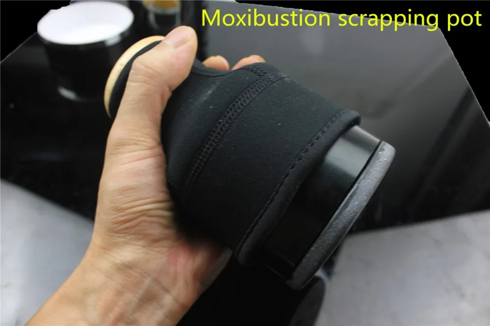 Moxibustion scrapping pot Massage Warming Moxibustion Moxa for cold in uterus abdomen leg acupuncture point Meridian Moxibustion