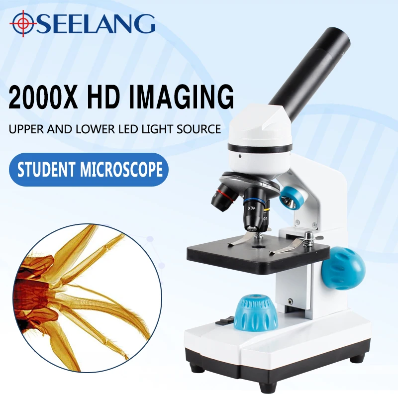 Poziom wejścia Student HD mikroskop monokularowy Zoom 2000x laboratorium naukowe edukacja 1.3MP USB elektroniczny okular nauka prezent osl-002