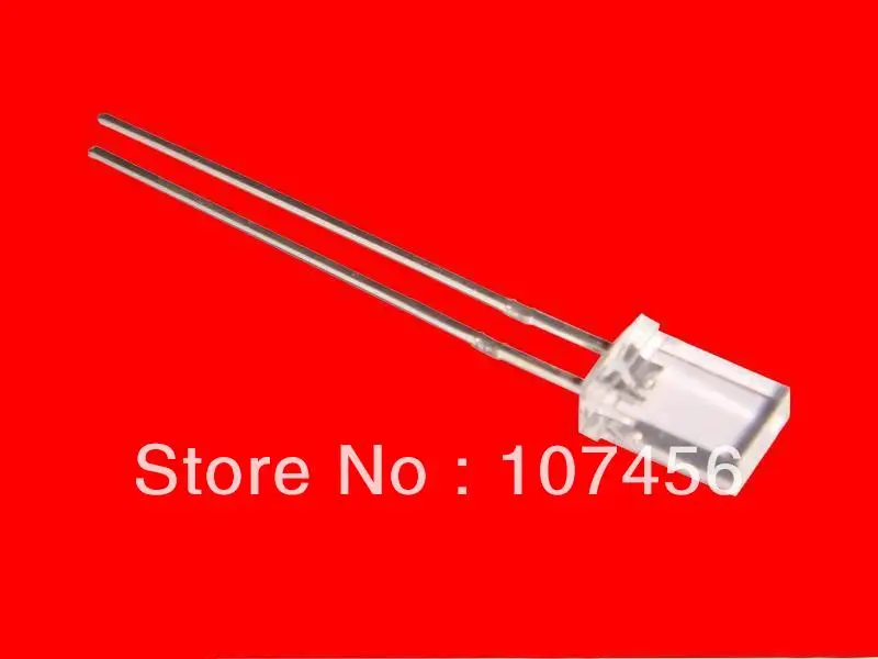 100pcs 2X5X7mm red Ultra Bright red LED water clear Lamps New