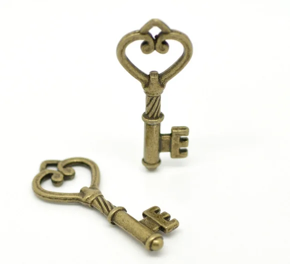 

Free Shipping 50pcs Antique Bronze Key Charms Pendants 47x19mm Jewelry Findings Wholesale