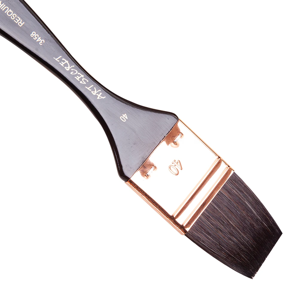 ArtSecret Hochwertige große Aquarell-Kunstpinsel, 1 Stück, 3457, 3458, Eichhörnchenhaar, Holzgriff, Metallzwinge – Detail 10