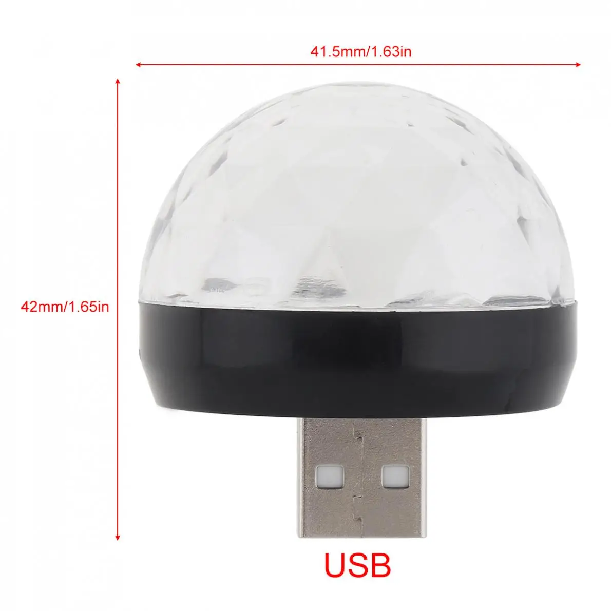 4W Mini USB LED Sound Active Light Crystal Magic Ball RGB Stage Light with Micro Interface Support Andriod Phone for Home / KTV