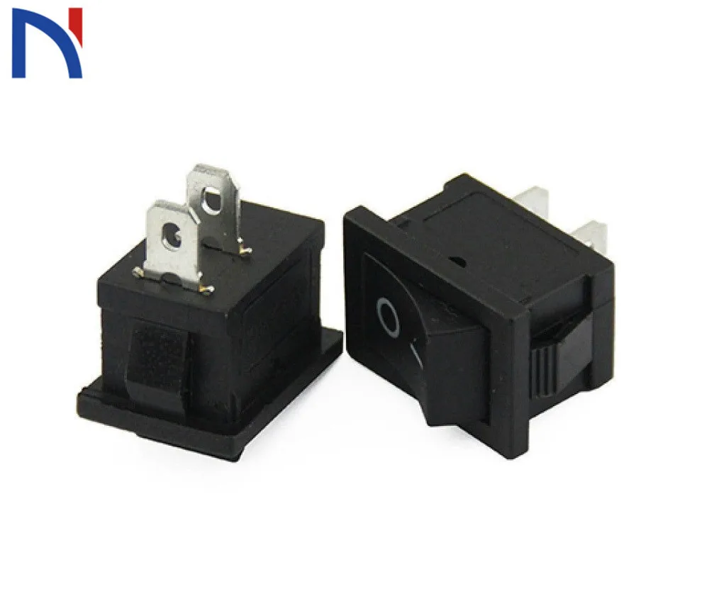 5/10 PCS Switch ON-OFF KCD1 15*21mm 2pin Schip Type Schakelaar 6A 250 V 10A 125 V 15X21 Rocker Switch schakelaar zwart Nieuwe