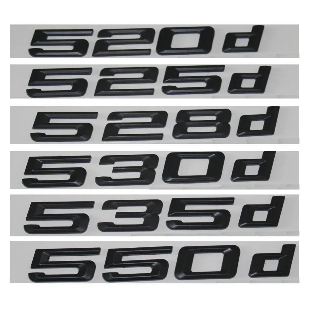 Matte Black ABS Plastic Number Letters Word Trunk Badge Emblems Decal Sticker for BMW 1 2 3 4 5 6 7 Series X1 X3 X4 X5 X6 GT