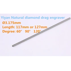 3.175mm shank natural diamond drag bit engraving tools for glass metal stone marble for cnc machine use free shipping