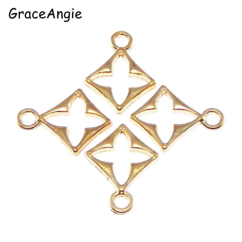 20pcs/pack Gold Color Alloy Cross Charms Necklace Pendant Fashion Jewelry Making Handmade Bracelet Decor Crafts 11*2*15mm 39730