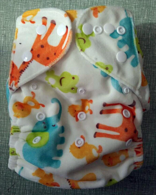 2022 Free Shipping New Cute Minky Cloth Diapers Baby Cloth Diaper With  Microfiber Insert Eco-Friendly Baby Nappy 50sets/lots