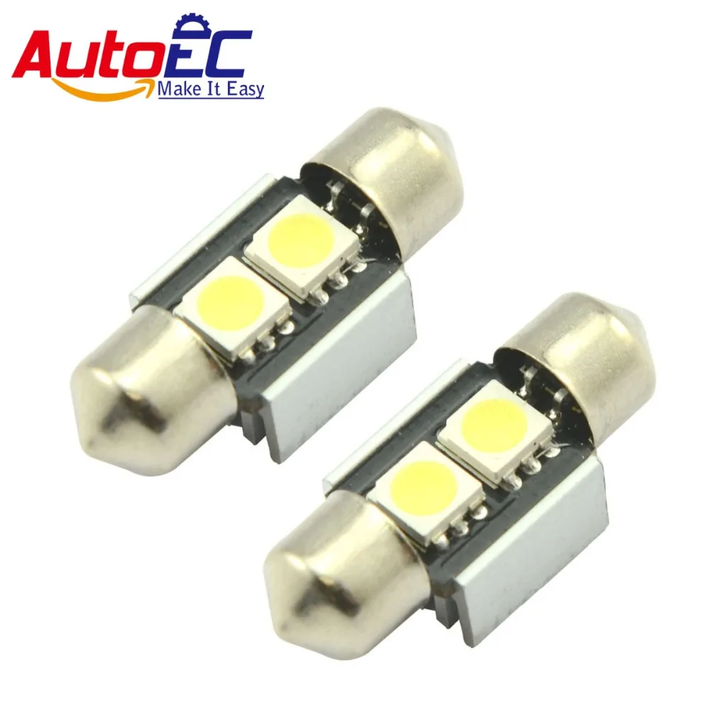 AutoEC 4x led festoon canbus error free 5050 31mm 2 SMD 5050 LED CANBUS Car Reading Light 12V#LK15