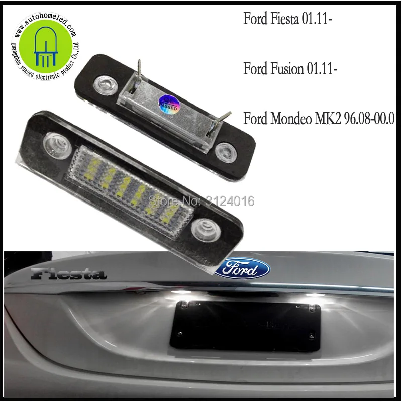 

2PC X dahosun Led License Lamp for Ford Fiesta 01.11- Fusion 01.11- Mondeo MK2 96.08-00.0