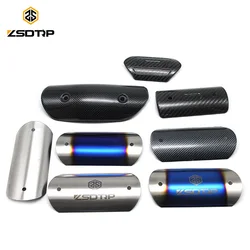 ZSDTRP Motorcycle Exhaust Carbon Fiber Protector Heat Shield Cover Guard For AK Yoshimura AR SC Exhaust