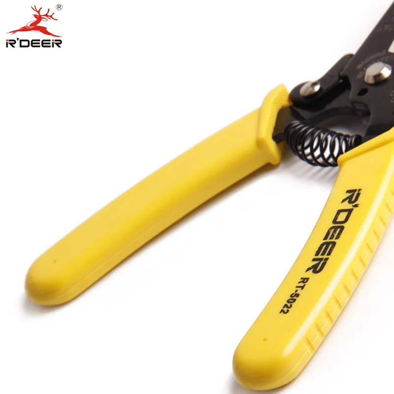 RDEER Wire Stripper 166mm AWG Single Wire Sizes 16/18/20/22/24/26 Cutting Edge Cable Automatic Wire Stripper Hand Tools