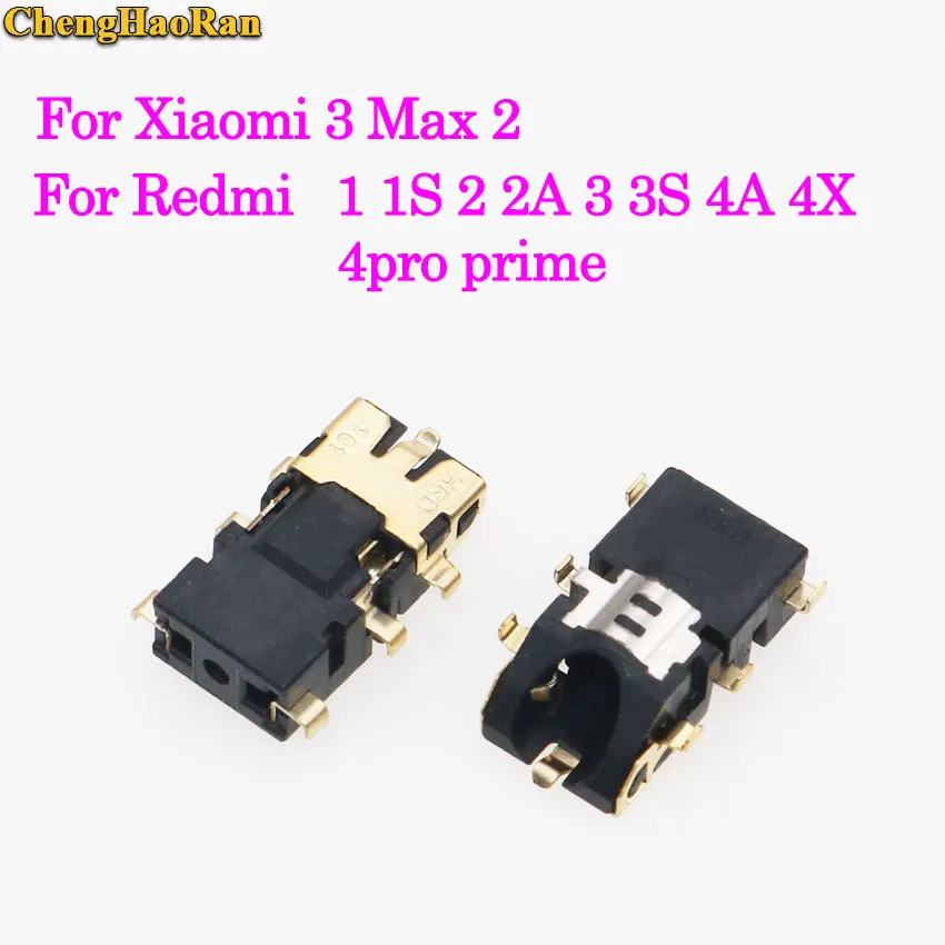 ChengHaoRan 1-5 pcs Earphone Headphone Audio Jack connector for Xiaomi Redmi 3 3S 1 1S 2 2A 4 pro prime 4X/ Xiaomi 3 MAX 2