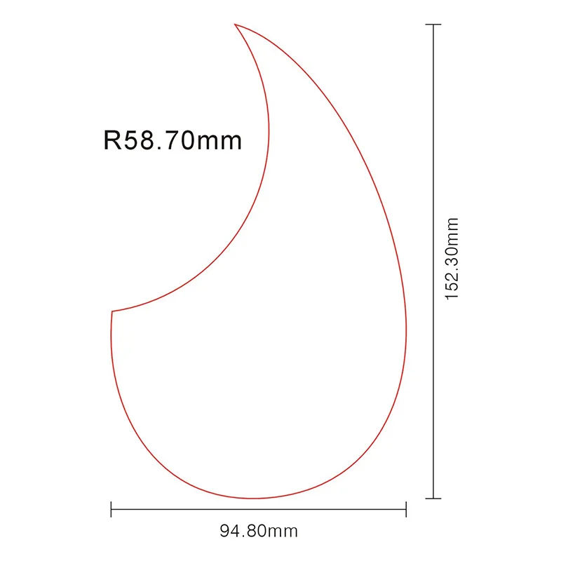 Quality Acoustic Guitar Pickguard OM 18V Style Self-adhesive For 40\