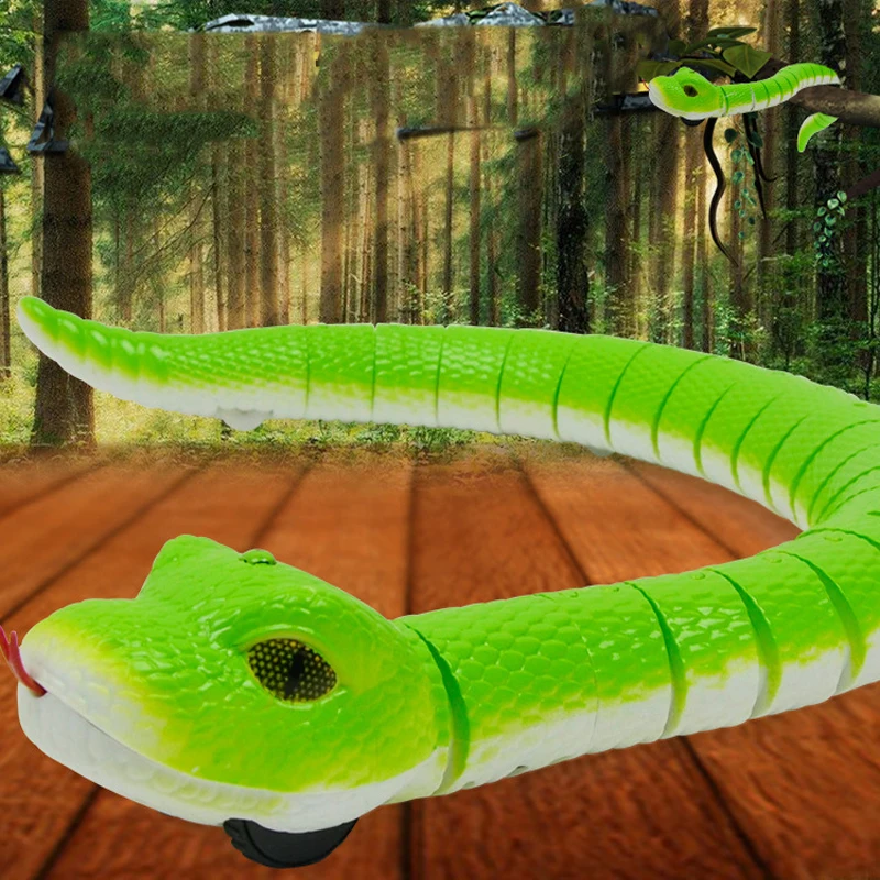 Electric Snake Infrared Simulation Remote Control Snake Children's Whole Toy Green Rattlesnake Simulation Animal Toy Model