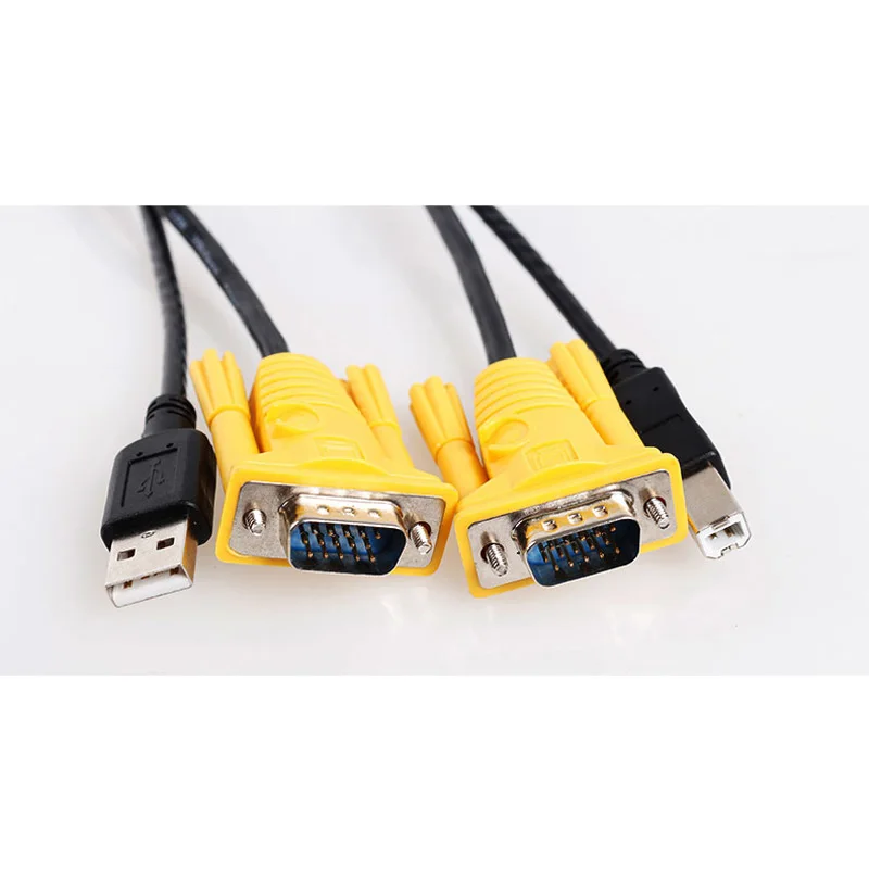 

MT-VIKI Maituo Original KVM Switch Cable VGA + USB B to VGA + USB A Male to Male 1.5m 3m and 5m, 5ft 10ft 15ft