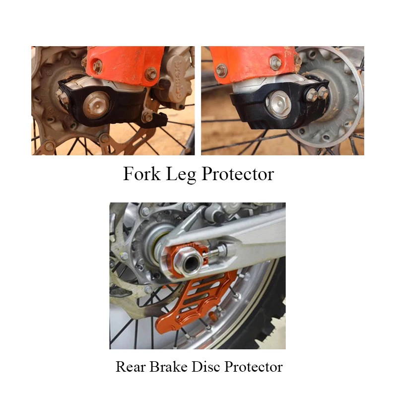 WP Fork Leg Shoe Guard Rear Brake Disc Protector Cover for Husqvarna 125 250 350 449 450 480 501 FE TE FC TC TX FS FX 2016 2017