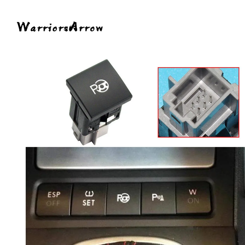 

WarriorsArrow Parking Adjustment Assist Switch Button OPS 6-Pin For VW Golf Mk6 2009-2014 Caddy EOS Touran 1TD927123 1K0927123B