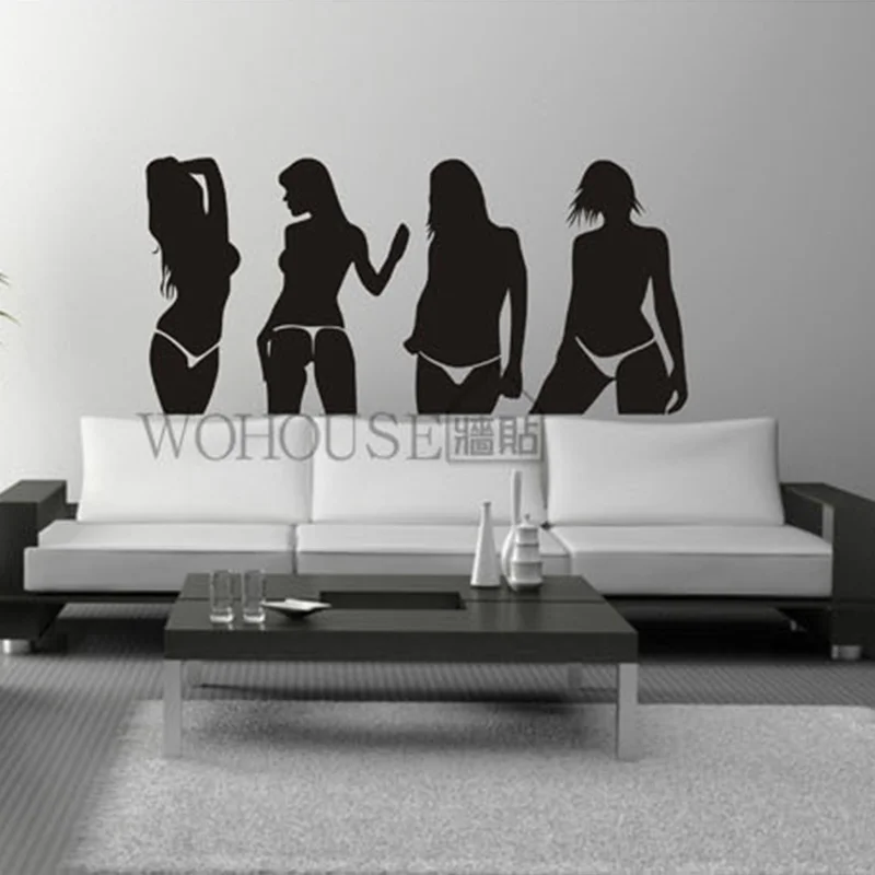 

Bar Pab KTV Snooker Room Shop Store Hot Sexy Girl Lady Wall Art Stickers Decal Home Decoration Mural Removable