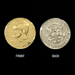 1pc gold silver coin US half dollar  3cm/ close-up stage street magic tricks products toys