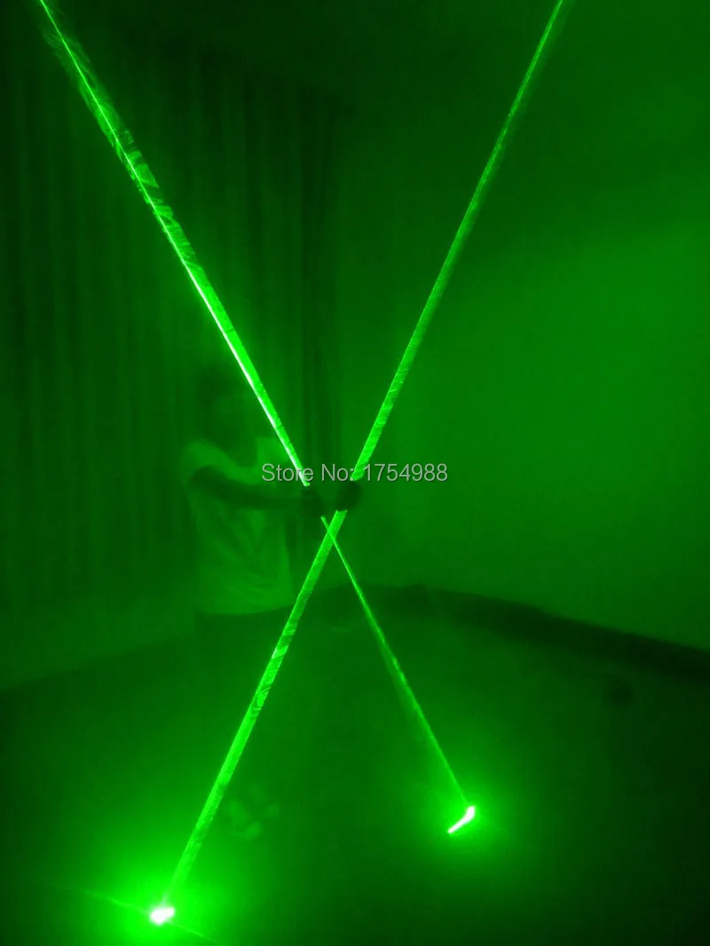 stage laser show  Mini Dual Direction Green Laser Sword For Laser  Show 532nm 200mW Double-Headed Wide Beam Laser Party Supplies