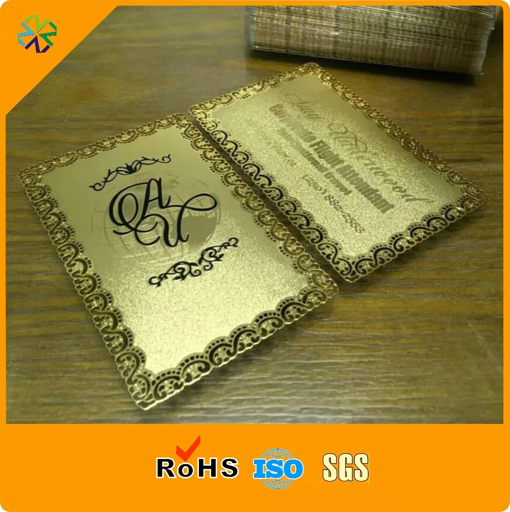 high quality gold metal business name card made in china