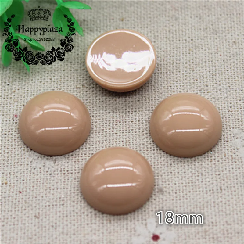 20pcs 18mm New Resin Korea Round Flatback Cabochon DIY Handmade Button/Hair Ornament/Jewelry Accessories