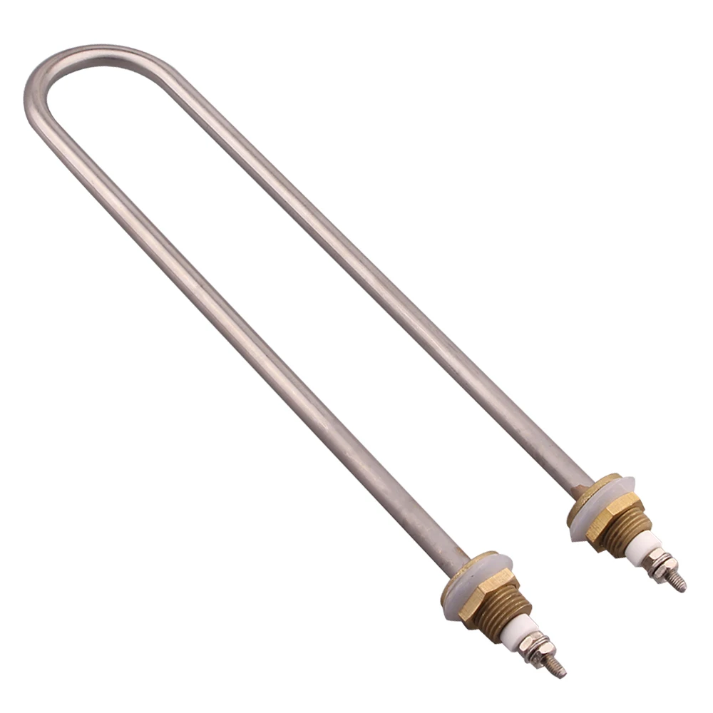 DERNORD 전기 U형 관형 히터, 스테인레스 스틸, 구리 나사 포함, 가정용 가열 요소, 220V, M16, 1kw, 1.5kw, 2kw, 3kw, 4kw