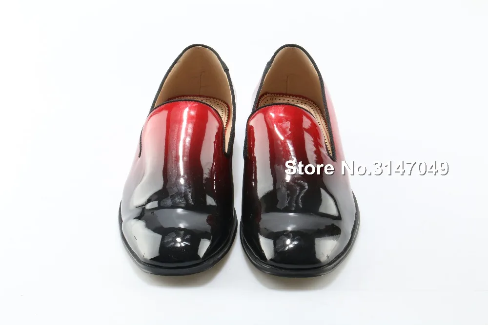 Mixed Color Patent Leather Creepers Flats Good Quality Men Shoes Hot Sale Zapatos Mujer Red Black Mens Shoes Dress Loafers Shoes