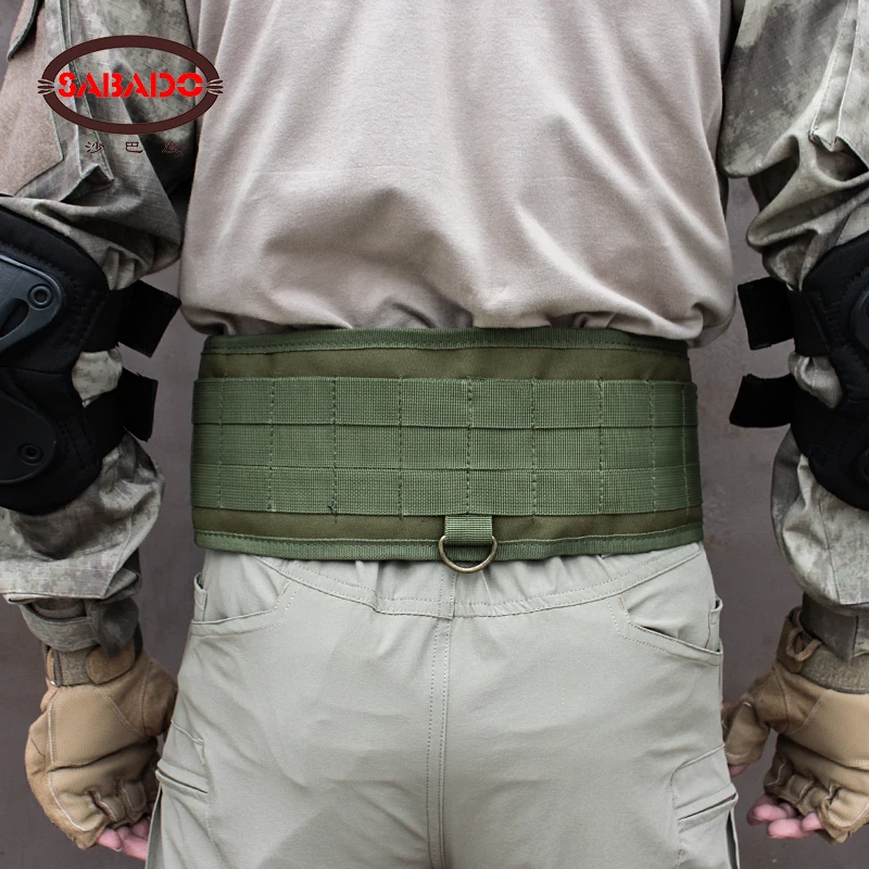 Tactical MOLLE Waist Combat Belt  Cummerbund Lock Wargame CS Equipment Universal Hunting Airsoft  Nylon Accessories