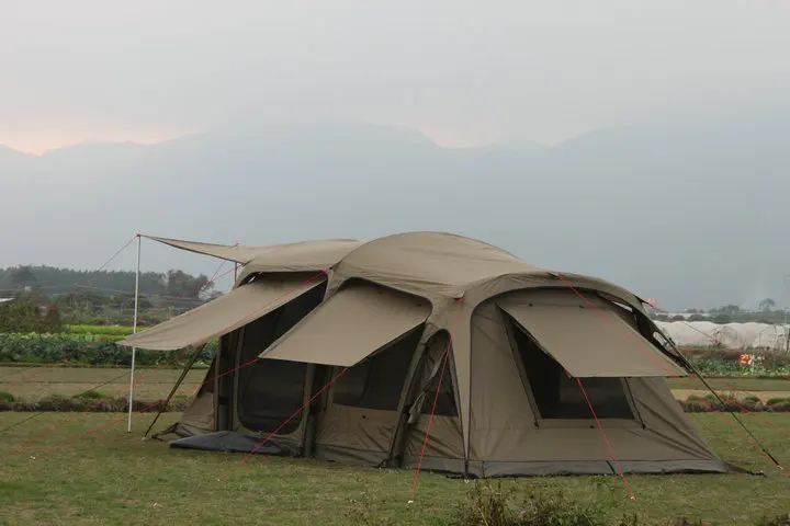 

los maple outdoor inflatable tent camping without racks air column 5-8-10 people automatic tents drip leak PU 5000+