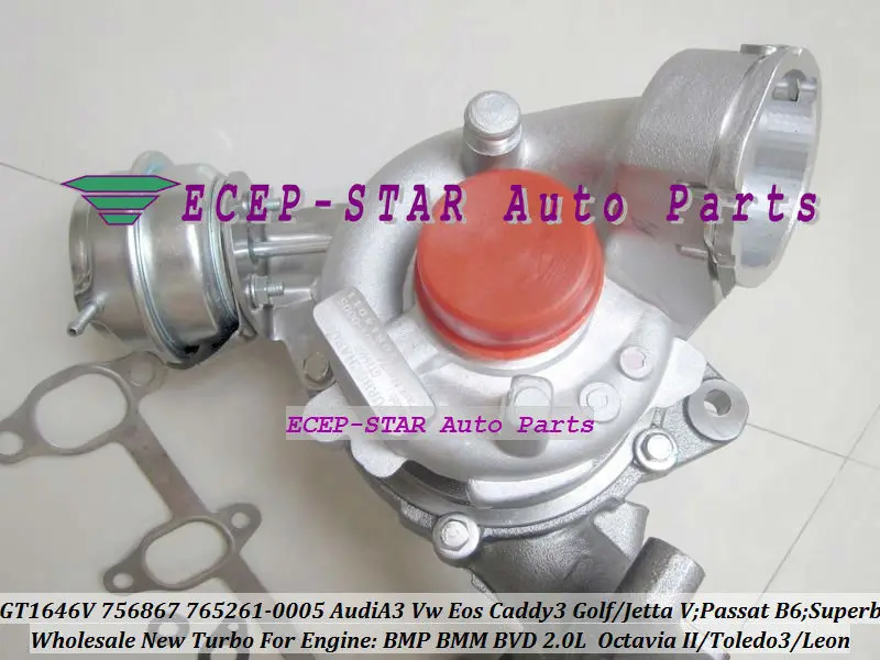 

Турбокомпрессор GT1646V 756867 765261 756867-0001 756867-0002 756867-0003 765261-5006S для AUDI A3, VW Golf, Jetta, Toledo BMP BMM BVD 2.0L