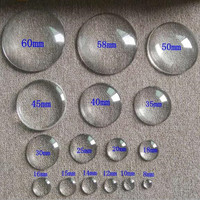 1Packs 6 8 10 12 16 20 25 60mm Round Clear Glass Cabochon Flat Back Transparent Magnifying Glass Cabochon For DIY Jewelry Making
