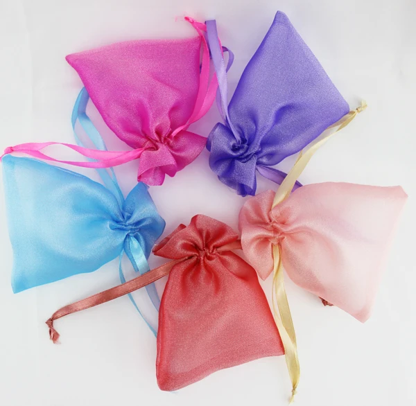 7*9cm/3*3.5inch snow organza bag gift bag jewelry pouch sweet bag mix color or customize size and logo