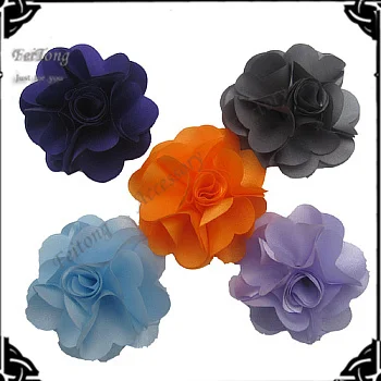 Free shipping!newest 36PCS/LOT 6cm diameter satin fabric flowers 26color for your choice