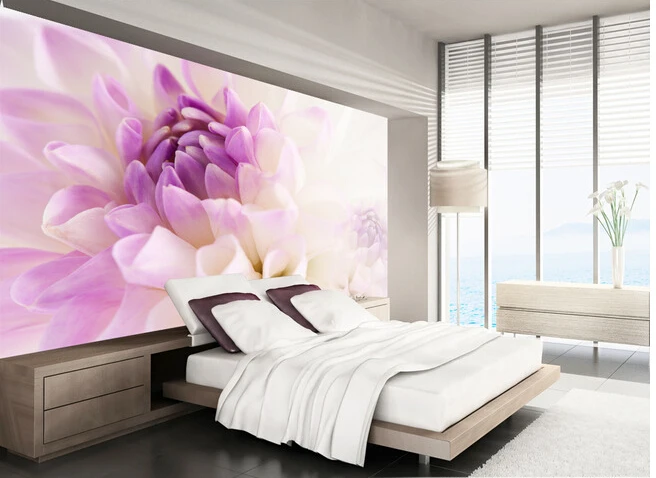 

Custom papel DE parede floral, purple daisy for the sitting room the bedroom TV wall textile papel DE parede