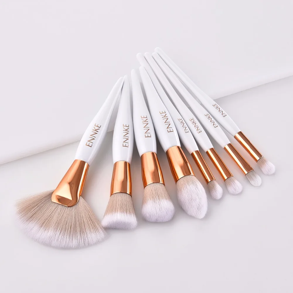 ENNKE Pro 8pcs Makeup Brushes Set Powder Foundation Eyeshadow Blending Concealer Kwasten Women Beauty Make Up Tool