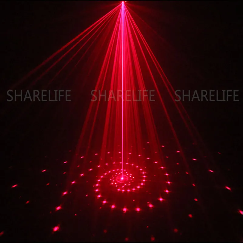 Sharelife 40 merah biru Gobo DJ lampu Laser Mini campuran biru LED pengendali jarak jauh kecepatan pesta pertunjukan rumah pencahayaan panggung SL40RB