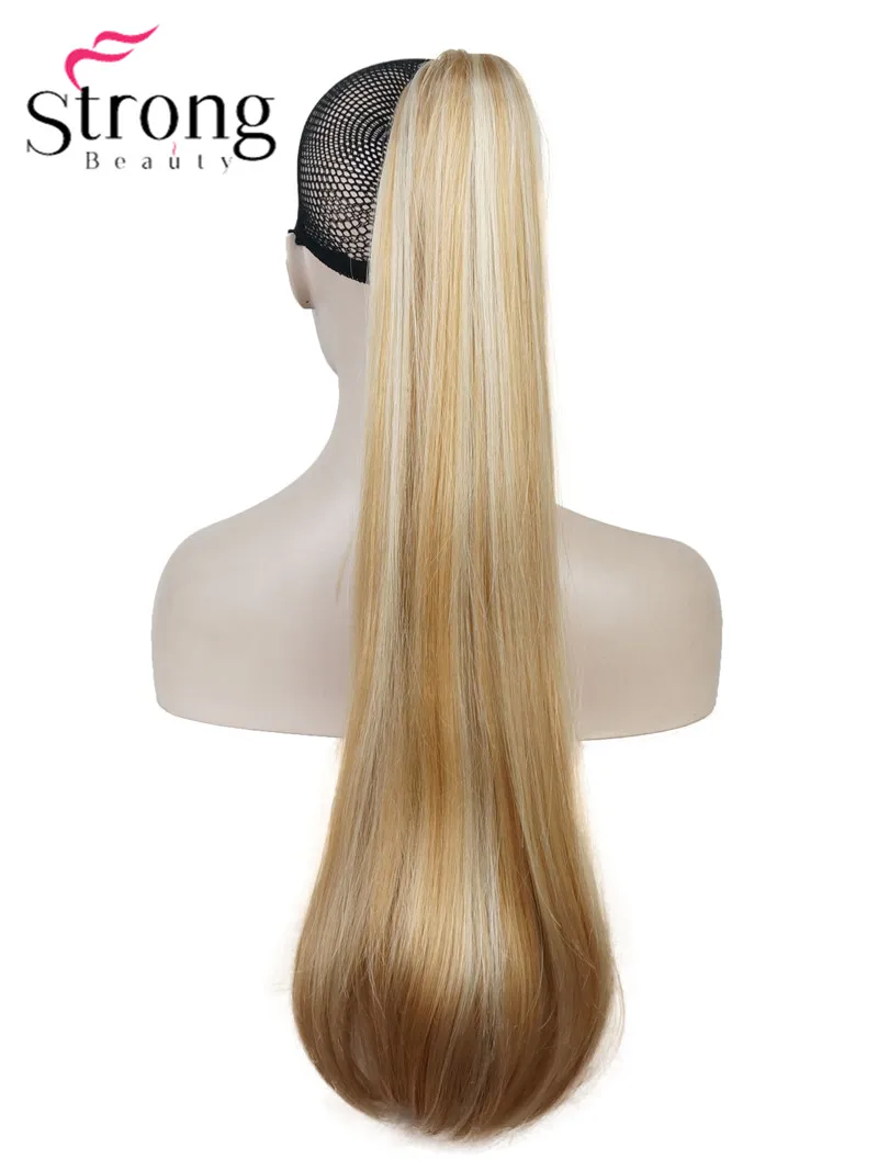 StrongBeauty Long Straight Claw Clip Ponytail Hairpiece Hair Extensions 26 inch Synthetic Heat Resist COLOUR CHOICES