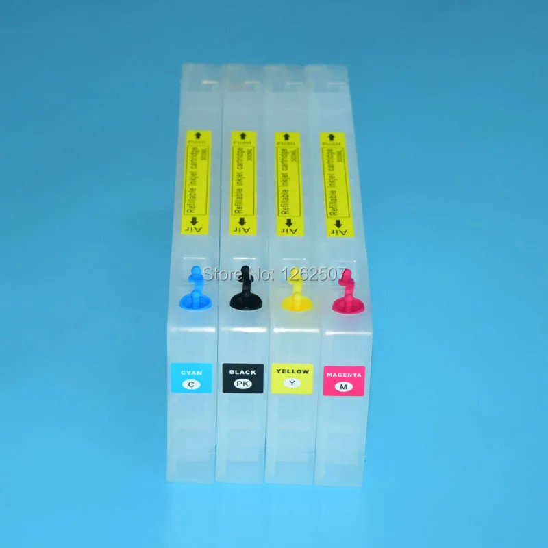 

300ML 4Colors Empty Refillable Ink Cartridge And Chip Resetter For Epson stylus pro 4450 4400 T6148 T6142 T6143 T6144 Printers