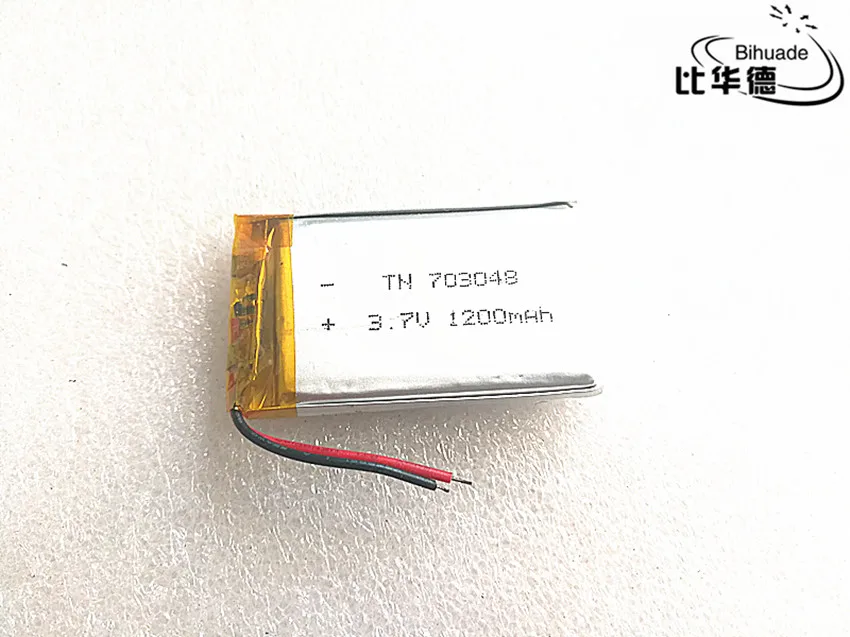 Free shipping 10pcs/lot 3.7V 1200mAh 703048 Lithium Polymer Li-Po Rechargeable Battery For Mp3 MP4