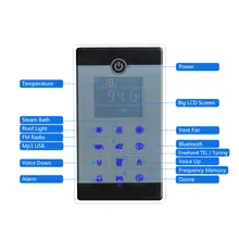 IPX5 Waterproof Wall Sauna Generator 2.8KW Bluetooth with Shower Control #4