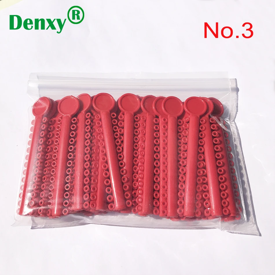 Denxy 1040pcs/1pack Dental Orthodontic elastic Ligature Ties Rubber Band Elastic O ring Tie O High quality Orthodontic Bracket