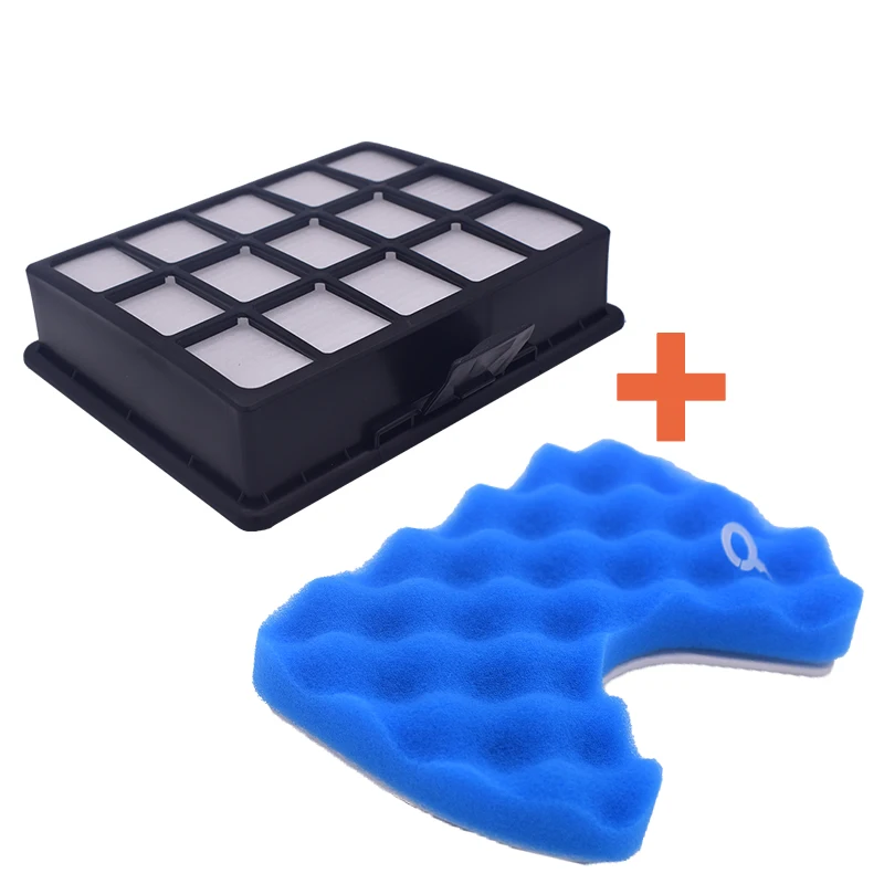 2 pieces of vacuum cleaner filter spare filter set and sponge filter for Samsung DJ97-00492A SC6520 SC6530 / 40/50/60/70/80/90