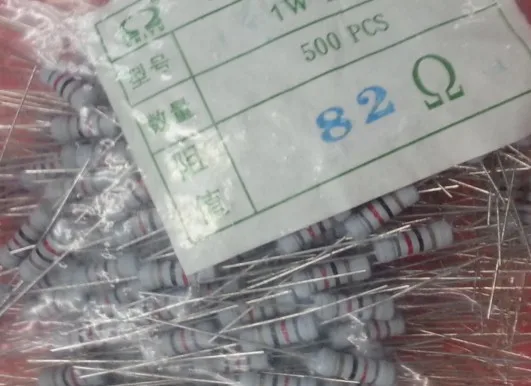 1W 1R-1M 1ohm to 1M 1W 1R to 1M 1W Carbon film 5% 500pcs/LOT Free shipping 1W 1R 39R 8.2OHM  5.1K 6.8K 91K 10R 27R 680R 820K