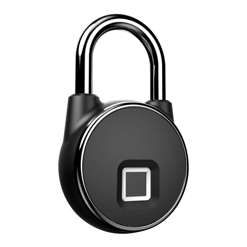 USB Rechargeable IP66 Waterproof Smart Biometric Fingerprint Padlock Safety Lock For Locker Anti-Theft Security Door Luggage Bag