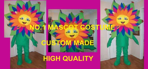 

Pretty Flower Mascot Costume with butterflys Adult High Quality Custom Garden flower theme cosply mascotte fancy dress kits 1721