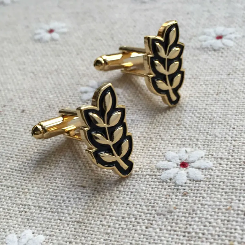 Sprig of Acacia Hiram Abiff Leaf Cufflinks Mason Sleeve Button Keystone Christ Cuff Links Past Master Compass Squared Checkered