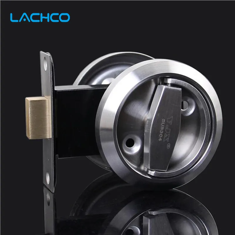 

304 stainless steel pull ring lock Interior Bathroom key door lock channel lock single tongue lock DL19005